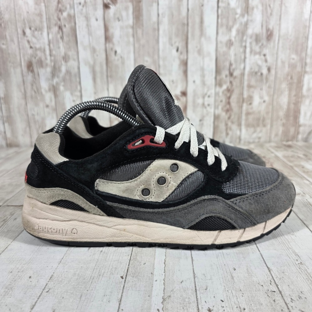 Saucony Shadow 6000 Mens 8 Womens 9.5 Grey Black Suede Sneakers S70441-34